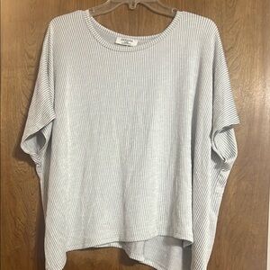 Zenana Outfitters Gray Dolman Sleeve 3/4 Length Blouse